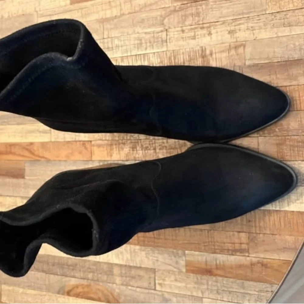 Wishbone Black Heeled Boots - Picture 3 of 3